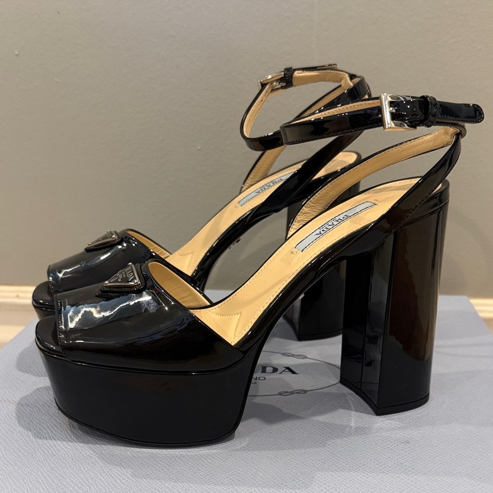 Prada
Patten Leather Platform Sandals - Picture 3 of 13